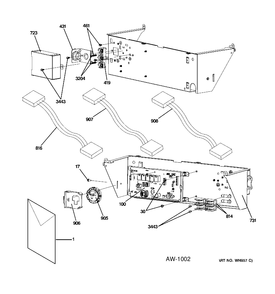 CONTROLS Diagram and Parts List for C978-97222210  General Electric Washer