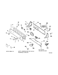 CONTROL PANEL Diagram and Parts List for GKSR2120DCWW  General Electric Washer