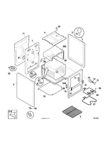 BODY Diagram and Parts List for GRMF2150ZC-2  General Electric Range