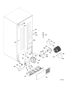 SYSTEM Diagram and Parts List for GBRS0HBXCRSS  General Electric Refrigerator