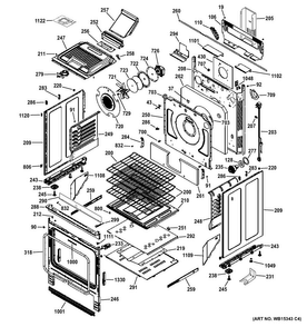Body Parts Diagram and Parts List for JGS750DEF2WW  General Electric Range
