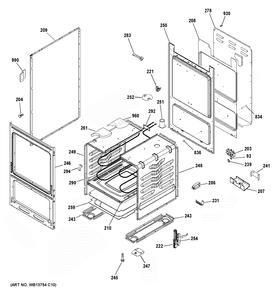 BODY PARTS Diagram and Parts List for RA724K5WH  General Electric Range