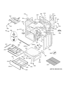 Body Parts Diagram and Parts List for JB755FJ9DS  General Electric Range