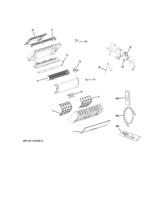 Part Location Diagram of WJ26X23474 GE SENSOR