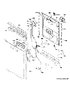 Escutcheon & door assembly Diagram and Parts List for CDT845M5N3S5  General Electric Dishwasher