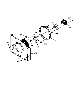 Convection Fan Diagram and Parts List for JKP18WW2WW  General Electric Wall Oven