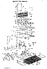 Unit Parts Diagram and Parts List for TBX18ZHB  General Electric Refrigerator