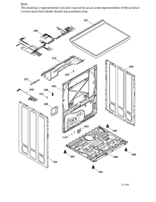 CABINET Diagram and Parts List for GCMX180ED5WW  General Electric Dryer