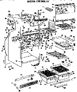 Cabinet Parts Diagram and Parts List for CTX20EJB  Hotpoint Refrigerator
