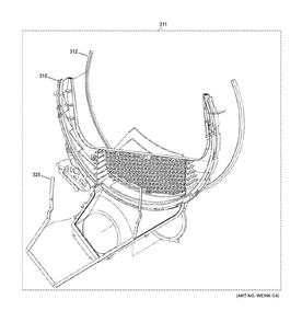 Water System Diagram and Parts List for HTX24GASK0WW  Hotpoint Dryer