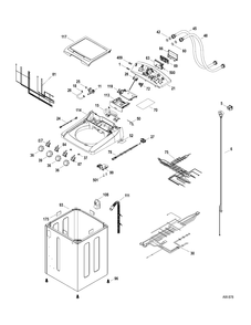 CONTROLS-BODY Diagram and Parts List for PTAN9350MWS0  General Electric Washer