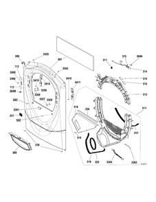 Part Location Diagram of WW02L00356 GE WINDOW RETAINER BOTTOM
