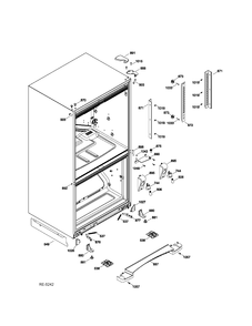 HINGE PARTS Diagram and Parts List for PDRS0MBYGLSS  General Electric Refrigerator