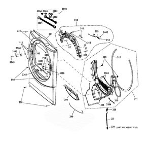 Part Location Diagram of WE01X25435 GE FILTER FELT