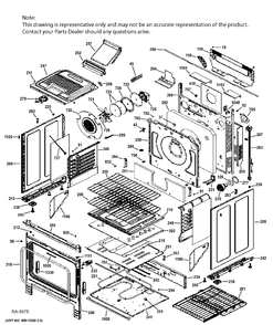 BODY PARTS Diagram and Parts List for PCGS920SEF3SS  General Electric Range