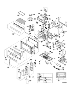 MICROWAVE Diagram and Parts List for DVM1850SMC01  General Electric Microwave