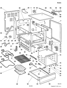 Part Location Diagram of WB38M42 GE NO LONGER AVAILABLE