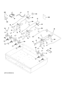 GAS & BURNER PARTS Diagram and Parts List for ZGU366NP6SS  General Electric Range