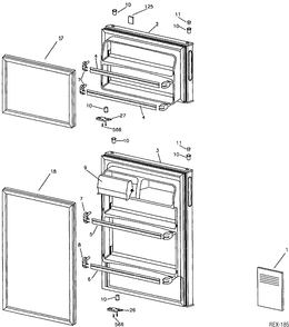 Part Location Diagram of WR13K2 GE HINGE CTR