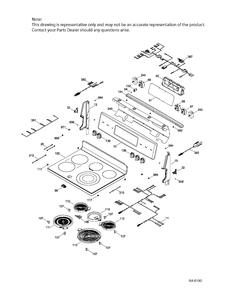Part Location Diagram of WS01F09623 GE CONTROL OVEN ASM RC15