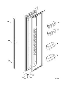 Part Location Diagram of WR01F00846 GE GROMMET