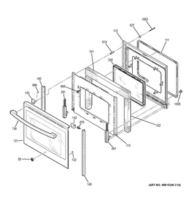 Part Location Diagram of WB56X26402 GE WINDOW PACK Assembly
