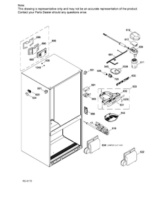 FF FUNCTIONAL PARTS Diagram and Parts List for PNR22LGEBFWW  General Electric Refrigerator