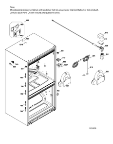 FF FUNCTIONAL PARTS Diagram and Parts List for CFCP1RKBESS  General Electric Refrigerator