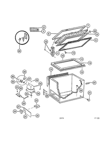 FREEZER Diagram and Parts List for 80830  General Electric Freezer