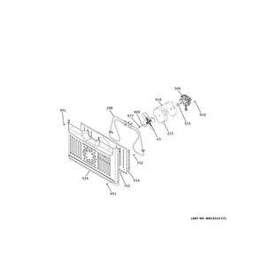 Convection Fan Diagram and Parts List for CTD90DM2N4S5  General Electric Wall Oven