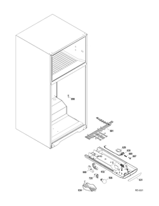 FF SECTION Diagram and Parts List for GTRC0KBZARBB  General Electric Refrigerator