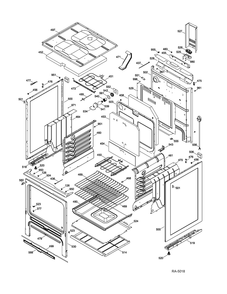Body Parts Diagram and Parts List for PCB980DF3BB  General Electric Range