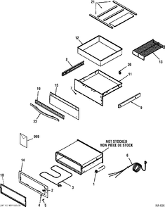 CHASSIS Diagram and Parts List for JTD910WB1WWC  General Electric Range