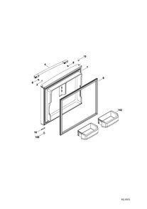 Part Location Diagram of WR78M09310 GE DOOR FF CURVE