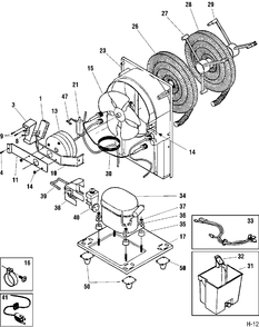 UNIT PARTS Diagram and Parts List for CMDH15WW1  General Electric Dehumidifier