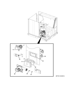 Gas Valve And Burner Assembly Diagram and Parts List for NP14G24S07203  General Electric Air Conditioner