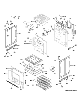Body Parts Diagram and Parts List for CGS986EEL2DS  General Electric Range