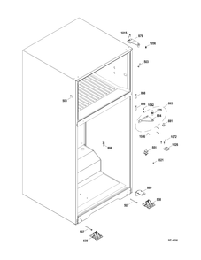 CASE PARTS Diagram and Parts List for GTRC0GAZARWW  General Electric Refrigerator