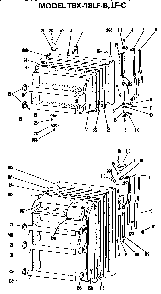 Doors Diagram and Parts List for TBX18LFB  General Electric Refrigerator