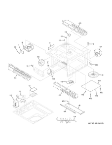 OVEN CAVITY PARTS Diagram and Parts List for ZWL1126SJ2SS  General Electric Microwave
