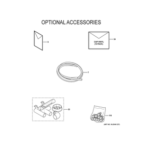 Optional Accessories Diagram and Parts List for NF96U110S5C57  General Electric Furnace