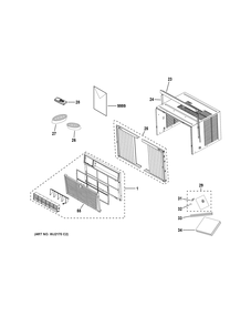 ROOM AIR CONDITIONER Diagram and Parts List for AEL06LXQ1  General Electric Air Conditioner
