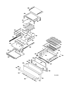 DRAWER PARTS Diagram and Parts List for CCGS985SET2SS  General Electric Range