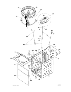 CABINET 03 Diagram and Parts List for GUAP270EM0WW  General Electric Washer