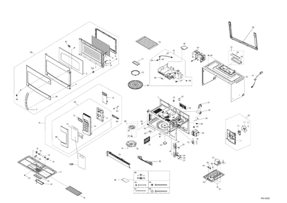 MICROWAVE Diagram and Parts List for JVM1750STC01  General Electric Microwave