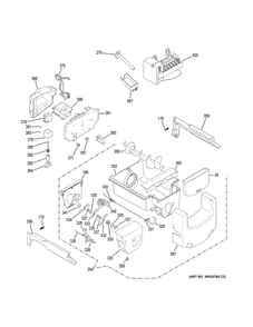 Ice Maker & Dispenser Diagram and Parts List for PSS28KSHECSS  General Electric Refrigerator
