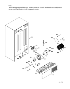 SEALED SYSTEM & MOTHERBOARD Diagram and Parts List for GSRC3KLXHFWW  General Electric Refrigerator