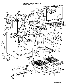 Cabinet Parts Diagram and Parts List for CTX23EHB  Hotpoint Refrigerator