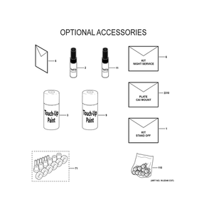 Optional Accessories Diagram and Parts List for NF80D070S3BR0  General Electric Furnace