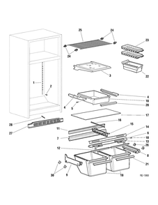 Part Location Diagram of WR38M1087 GE Trim, front